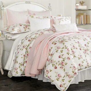 Rosalie Pink Floral Comforter Bedding Piper Wright - Designs