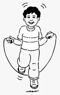 Transparent Kid Jumping Png - Jumping Clipart Black And Whit