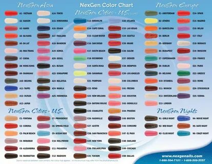 Gallery of 13 best nail color chart images on pinterest colo