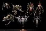 D3 Monsters, Aaron Gaines Concept art characters, Diablo 3, 