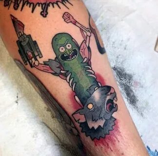 50 Pickle Rick Tattoo Ideas For Men - Rick And Morty Designs