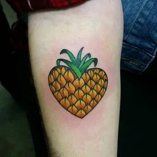 Heart shaped pineapple Pineapple tattoo, Pineapple tattoo me