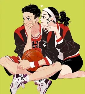 Safebooru - 1boy 1girl ayako (slam dunk) basketball basketba