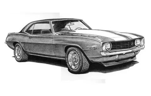 1969 Chevrolet Camaro Z/28 Coupe Drawing by Nick Toth Pixels