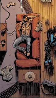 Casually shirtless Nightwing