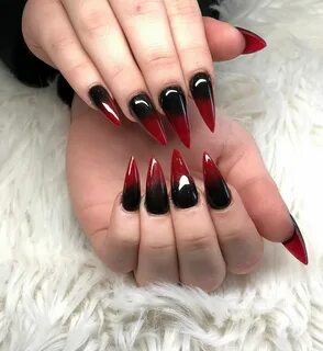 UPDATED 35 Stunning Red and Black Ombre Nails