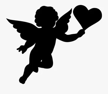 Transparent Cupid Clipart Black And White - Black And White 