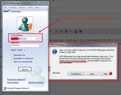 Window MSN messanger login problem - Microsoft Community