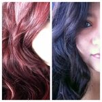 Dark brown to Red hair using Loreal HiColor in magenta Red b
