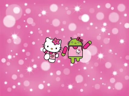 Hello droid! Hello kitty, Pink hello kitty, Hello kitty wall
