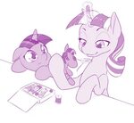 smarty pants, twilight sparkle, and twilight velvet drawn by