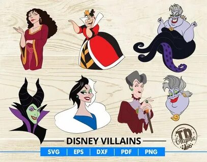 Disney Villains SVG, Disney Bad Girls Clipart, Ursula, Malef