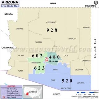 Phoenix Area Code Map - Florida Key Map