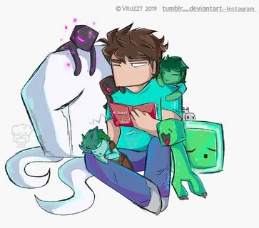 Father's day by Vruzzt Minecraft anime, Minecraft drawings, 