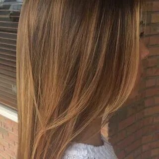 Goldene Braune Haare mit Blonden Strähnen Brown hair with bl