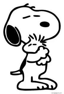 Woodstock And Snoopy 2 Coloring Pages - Snoopy Coloring Page