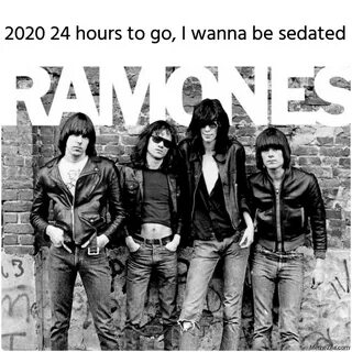 Ramones 2020 24 hours to go I wann be sedated meme - MemeZil