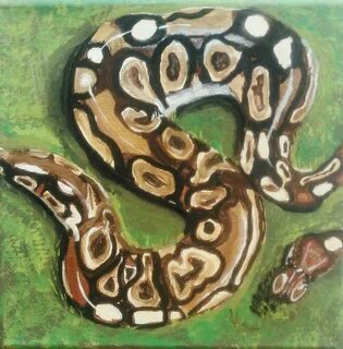 EXotic Ball Python Painting by J Mike White Fine Art America