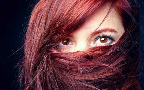 Women redhead face eyes hair mask wallpaper 1920x1200 30836 