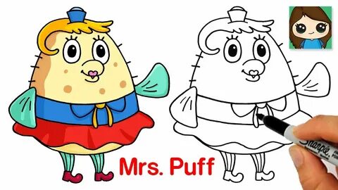 How to Draw Mrs. Puff 🐡 SpongeBob SquarePants - YouTube