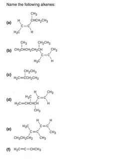 Solved Name the following alkenes: CH CHCH CH H3C CH CH CH2 