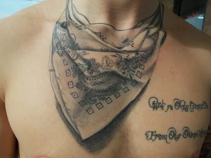 Bandana Neck tattoo, Tattoos, Bandana tattoo