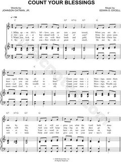 Edwin Othello Excell "Count Your Blessings" Sheet Music in C