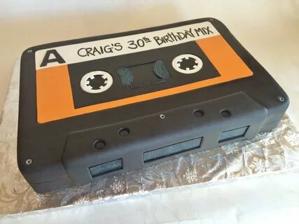 Birthday Cake Custom Cake Cassette Mix Tape 30th Birthday Fo