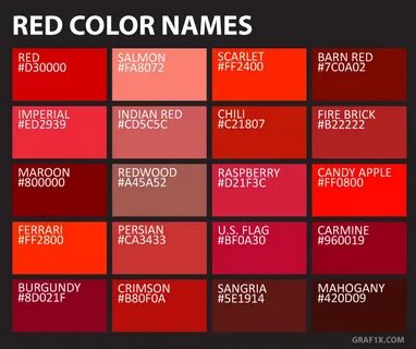 Redirect Notice Red color names, Color names, Red color