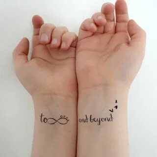 Temporary Tattoo Quote Tattoo, To infinity and beyond, Tatto