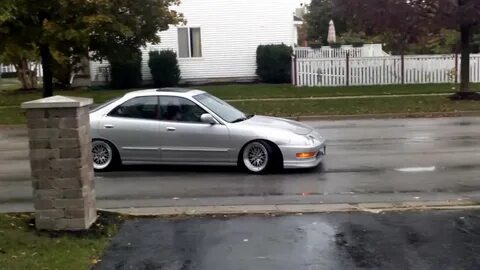 Slammed Acura Integra LS Straight Piped - YouTube