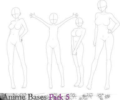 Anime Bases pack 5 by FVSJ Desenho de poses, Desenhando corp