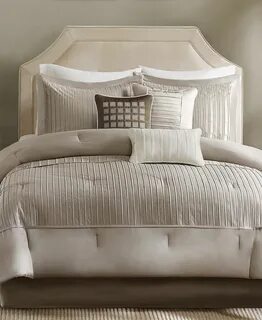 Madison Park CLOSEOUT! Trinity Charmeuse 7-Pc. Queen Comfort