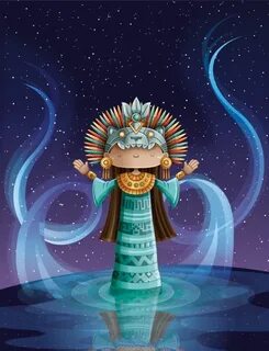 ⭐ ️53 Diosa azteca del agua Chalchiuhtlicue by Andrés salinas