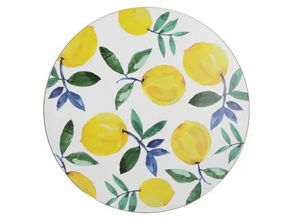 ✔ Creative Tops Lemons Pack Of 4 Premium Round Placemats 🔥 к