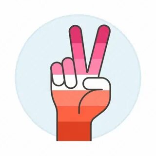 Hand, lesbian, lesbians, lgbt, peace, pride, sign icon - Dow