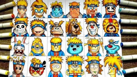 DRAWING NARUTO IN 24 DIFFERENT STYLE ! - YouTube