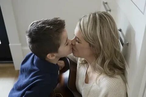 Mother son making out