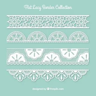 Collection of lace border Free Vector #Freepik #freevector #
