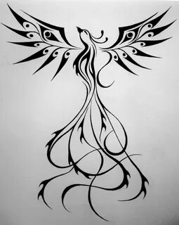 Phoenix Rising From The Ashes Drawing By lucky louie designs