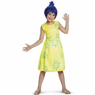 Disney Inside Out - Girls Classic Joy Costume Joy costume, I