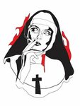 Smoking Nun - Break the Habit Art Print by Lizzy M - X-Small