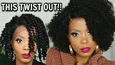 🙌 SUPER DEFINED NATURAL HAIR TWIST OUT ON KINKY CURLY LACE F