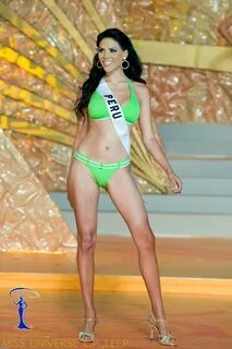 MISS UNIVERSE 2008 Karol Castillo, Miss Peru 2008 poses on. 