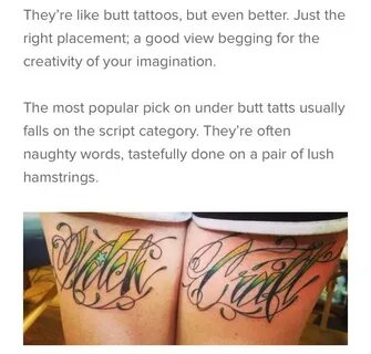 Under Butt Tattoos - best tattoo ideas