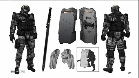 Cyborg Soldiers Metal gear rising, Concept art, Futuristic a