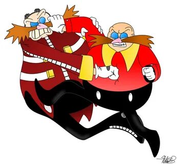 Classic and Modern Eggman have a Dispute by superskeetospro 