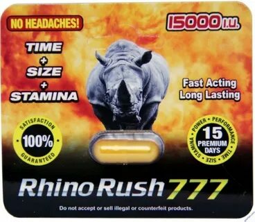 Rhino Rush 777 15000 Gold Male Enhancement Pill