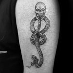 60 The Dark Mark Tattoo Designs For Men - Death Eater Ink Id