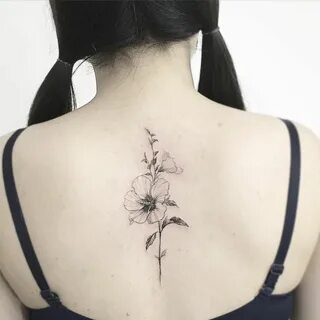 Instagram Flower spine tattoos, Floral back tattoos, Outer f